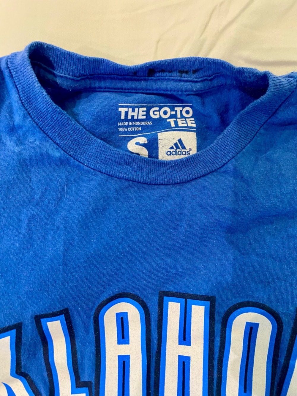 adidas Blue Oklahoma City Basketball Tee featuring Kevin Durant, 35 - Picture 2 of 3